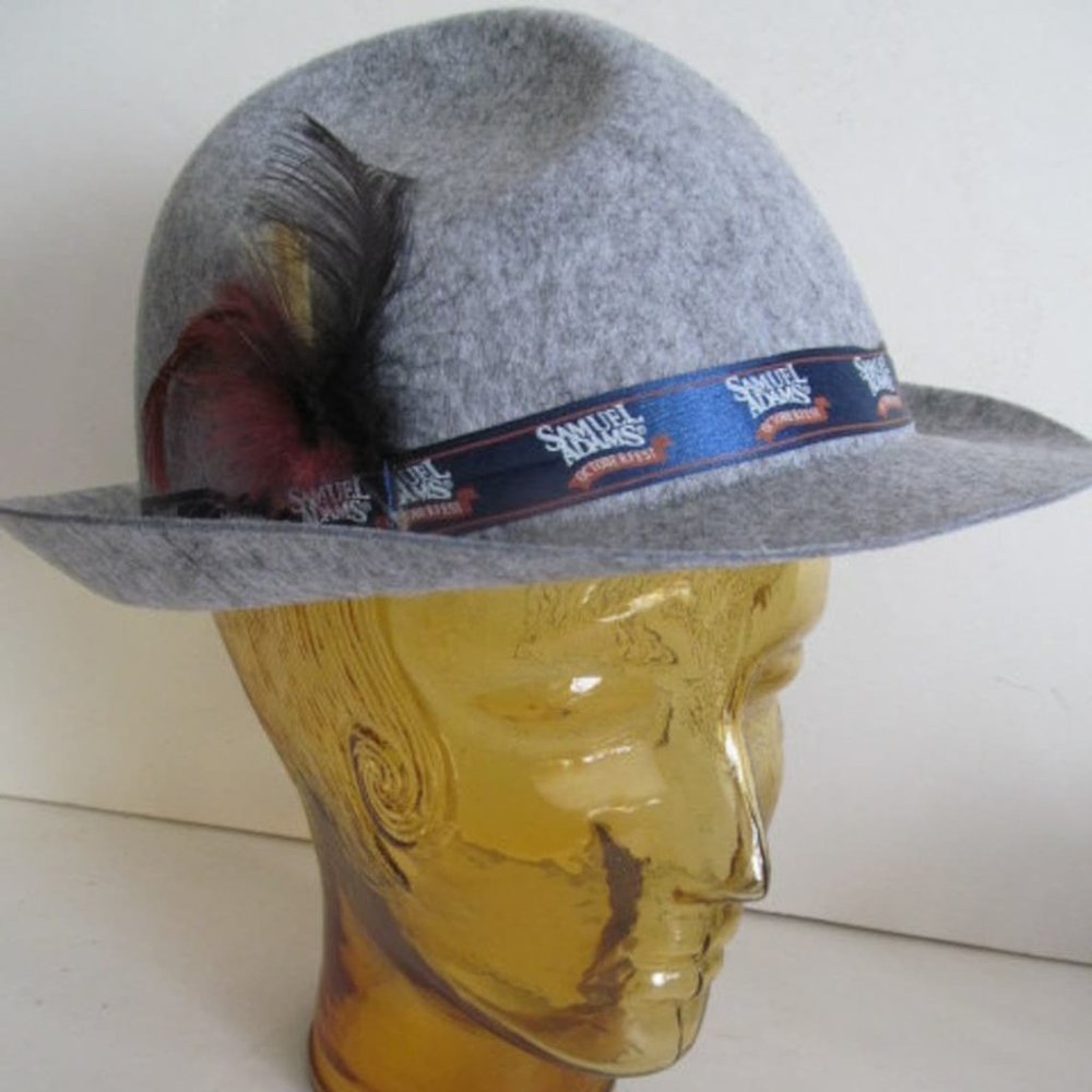 Samuel Adams Octoberfest Beer Hat Alpine Hat SamAdams Boston Lager advertise